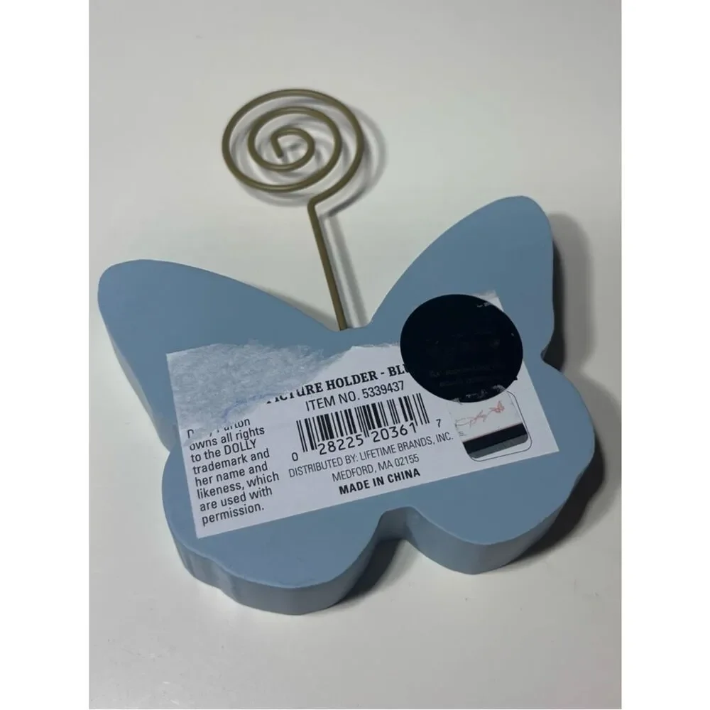 Blue Butterfly Photo & Note Clip Accent